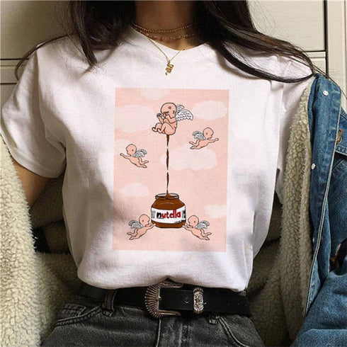 Creative Printing Short-sleeved T-shirt Men's And Women's Same High-end T-shirt